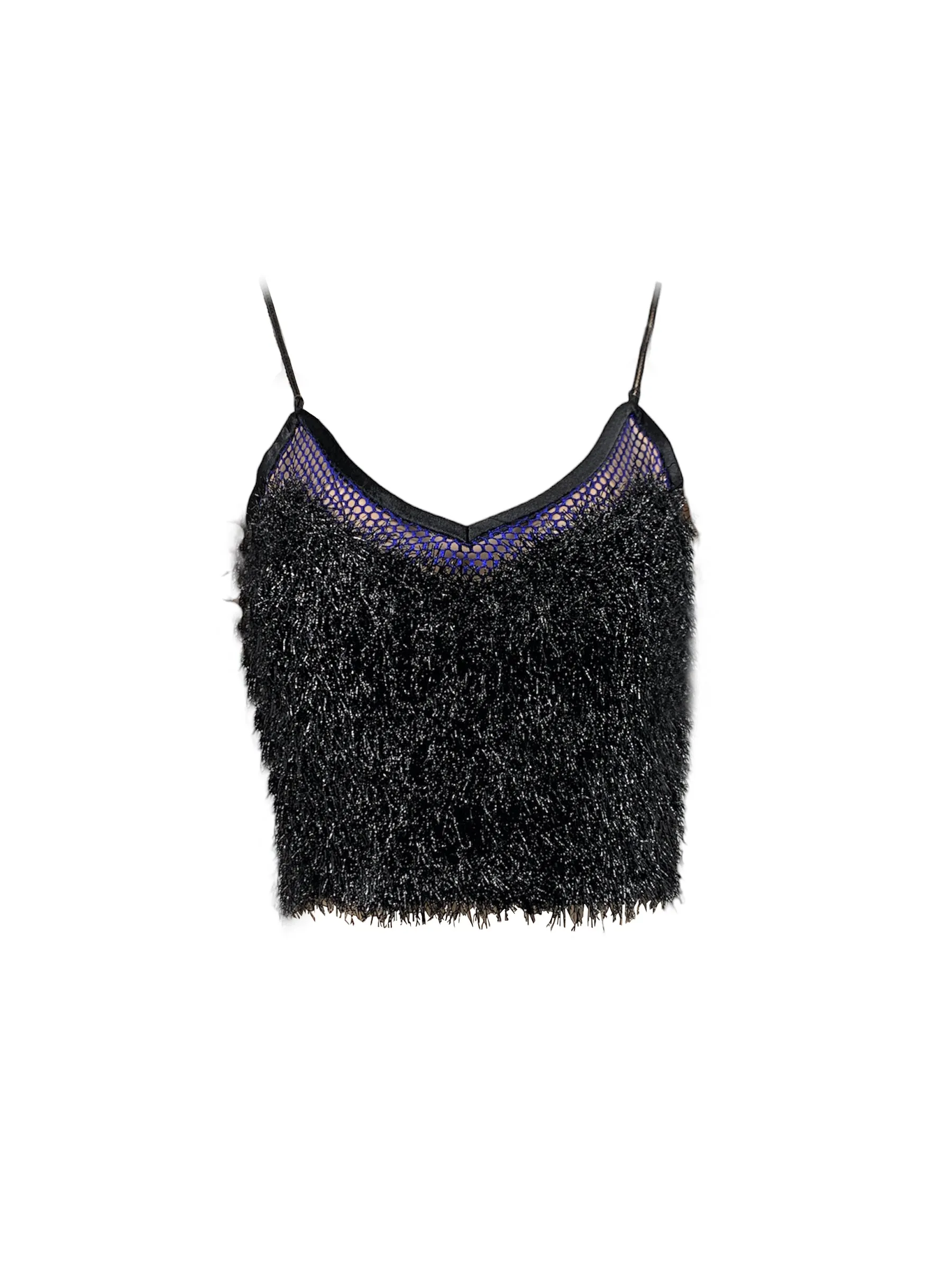 Disco Frill Tank - Black