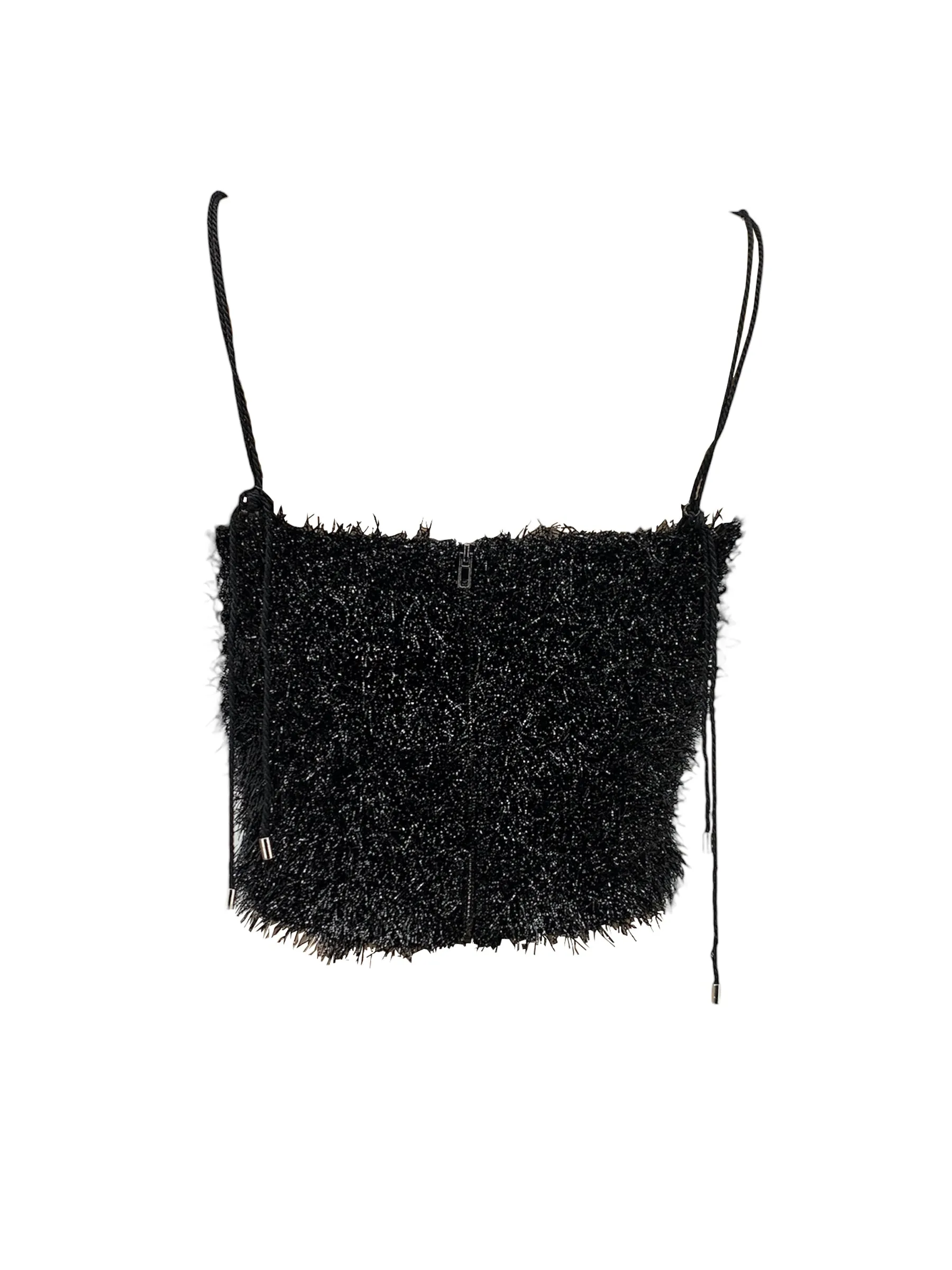 Disco Frill Tank - Black
