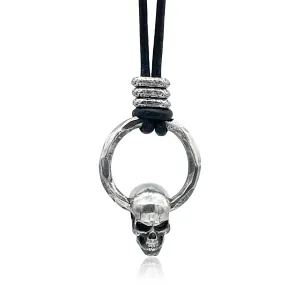 Draven Spinning Skull and Ring Pendant