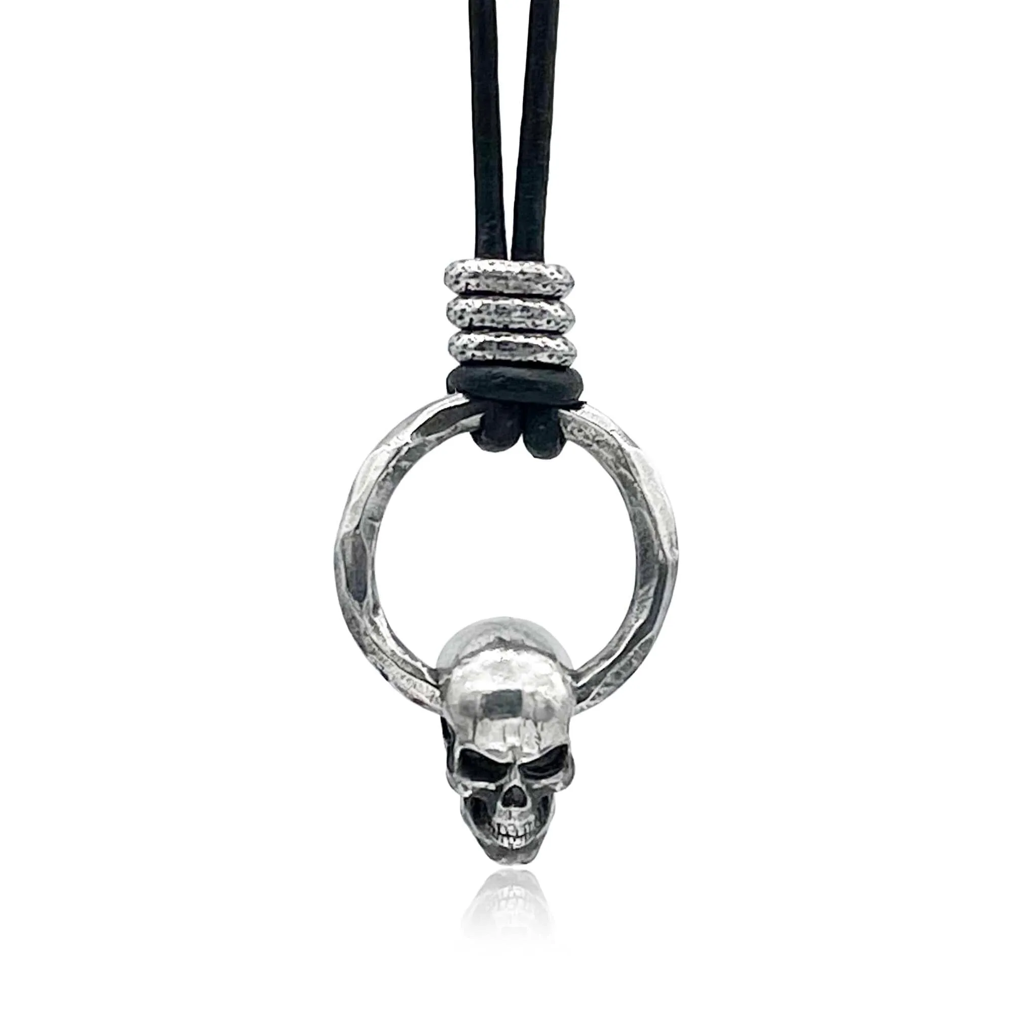 Draven Spinning Skull and Ring Pendant