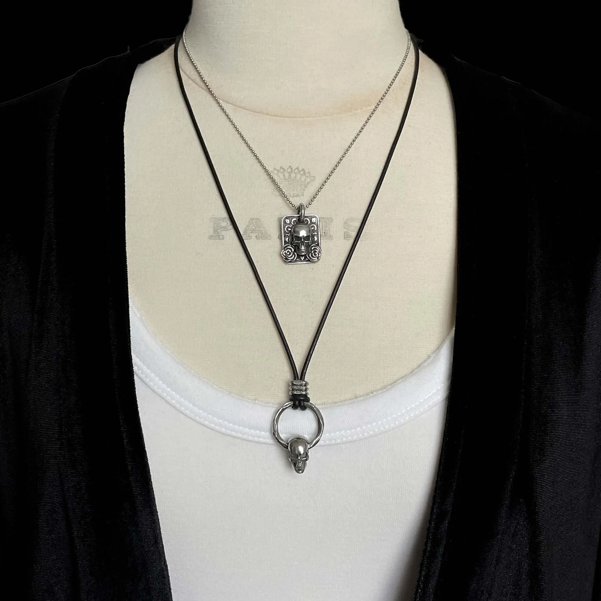 Draven Spinning Skull and Ring Pendant
