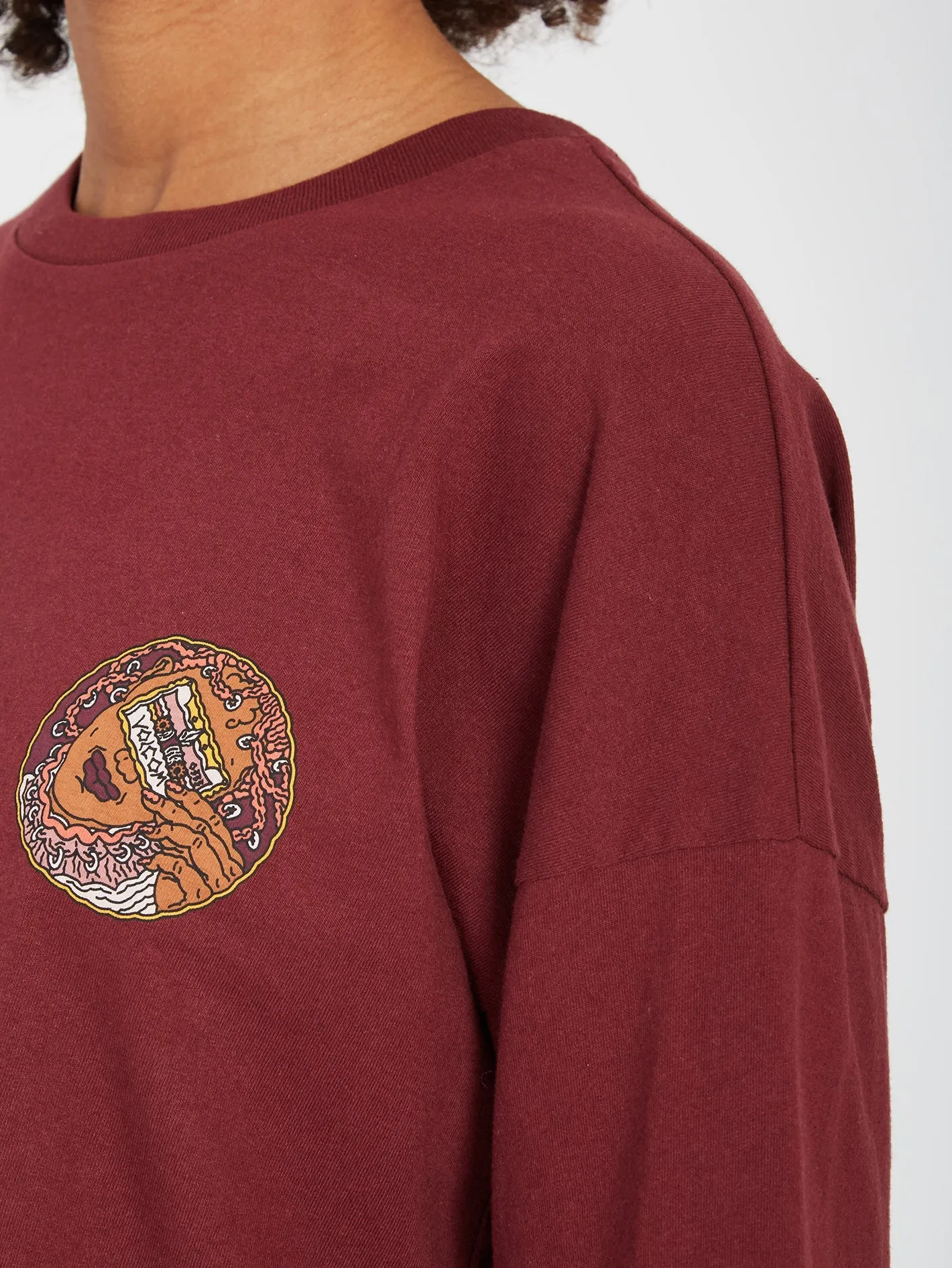 Drumstone T-shirt - BURGUNDY
