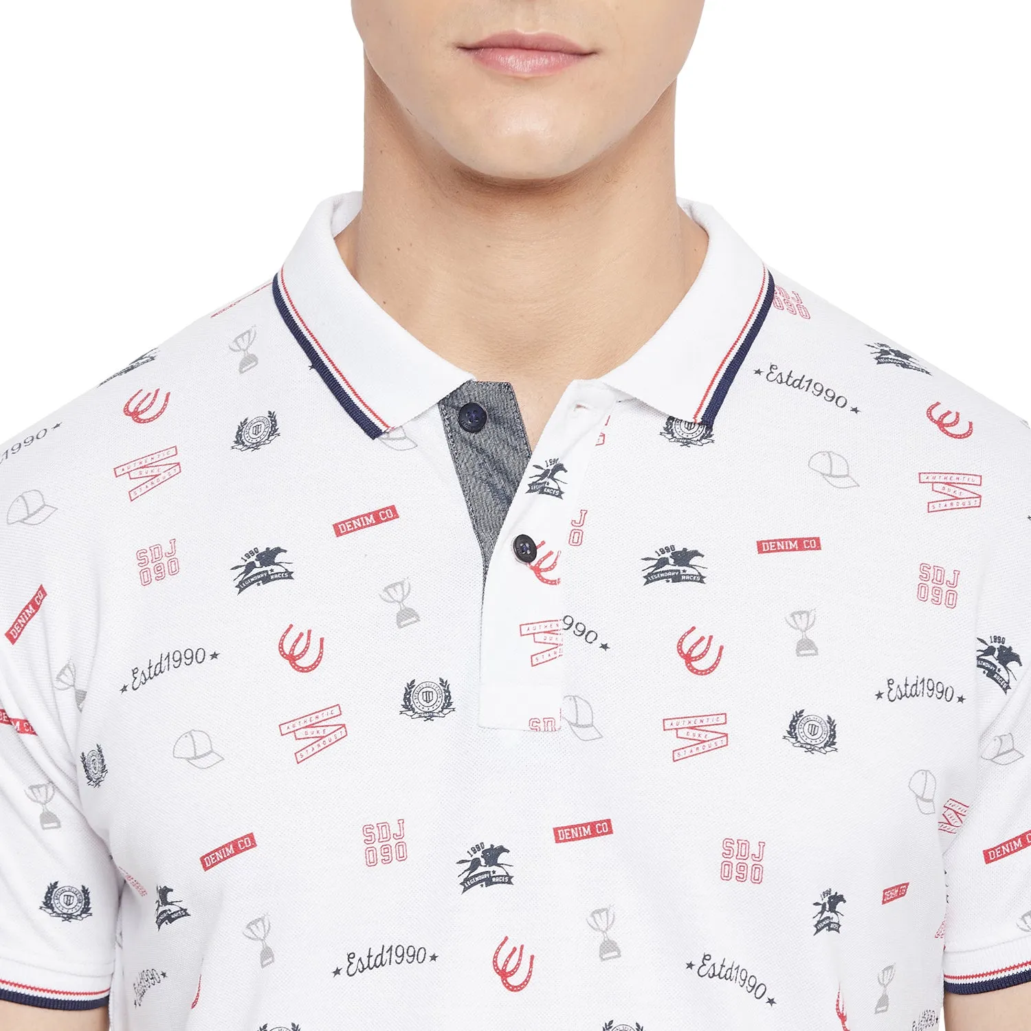 Duke Stardust Men Half Sleeve Cotton T-shirt (LF5494)