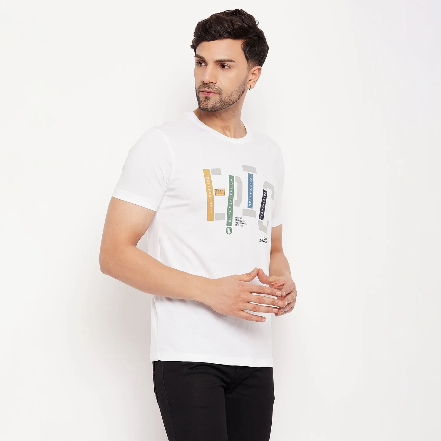Duke Stardust Men Half Sleeve Cotton T-shirt (LF5760)