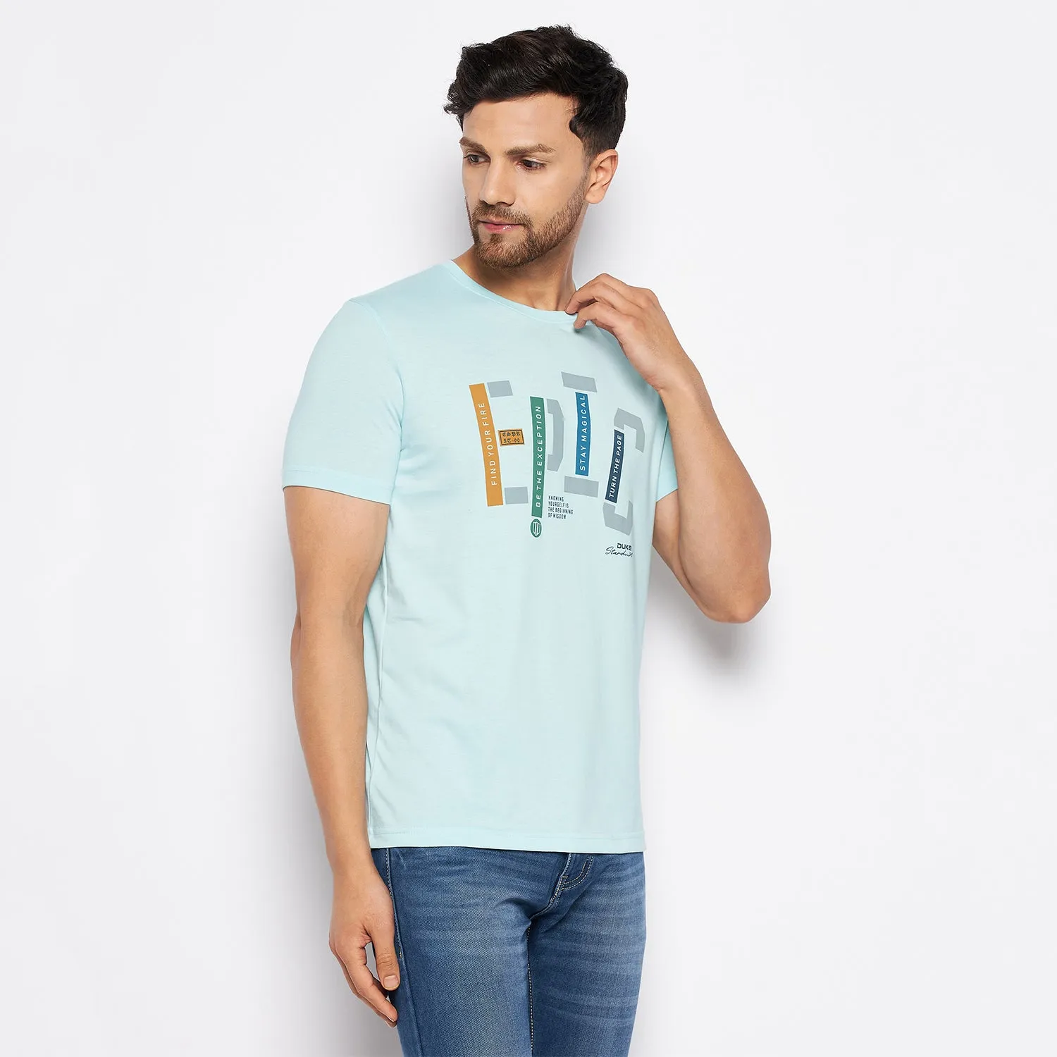 Duke Stardust Men Half Sleeve Cotton T-shirt (LF5760)