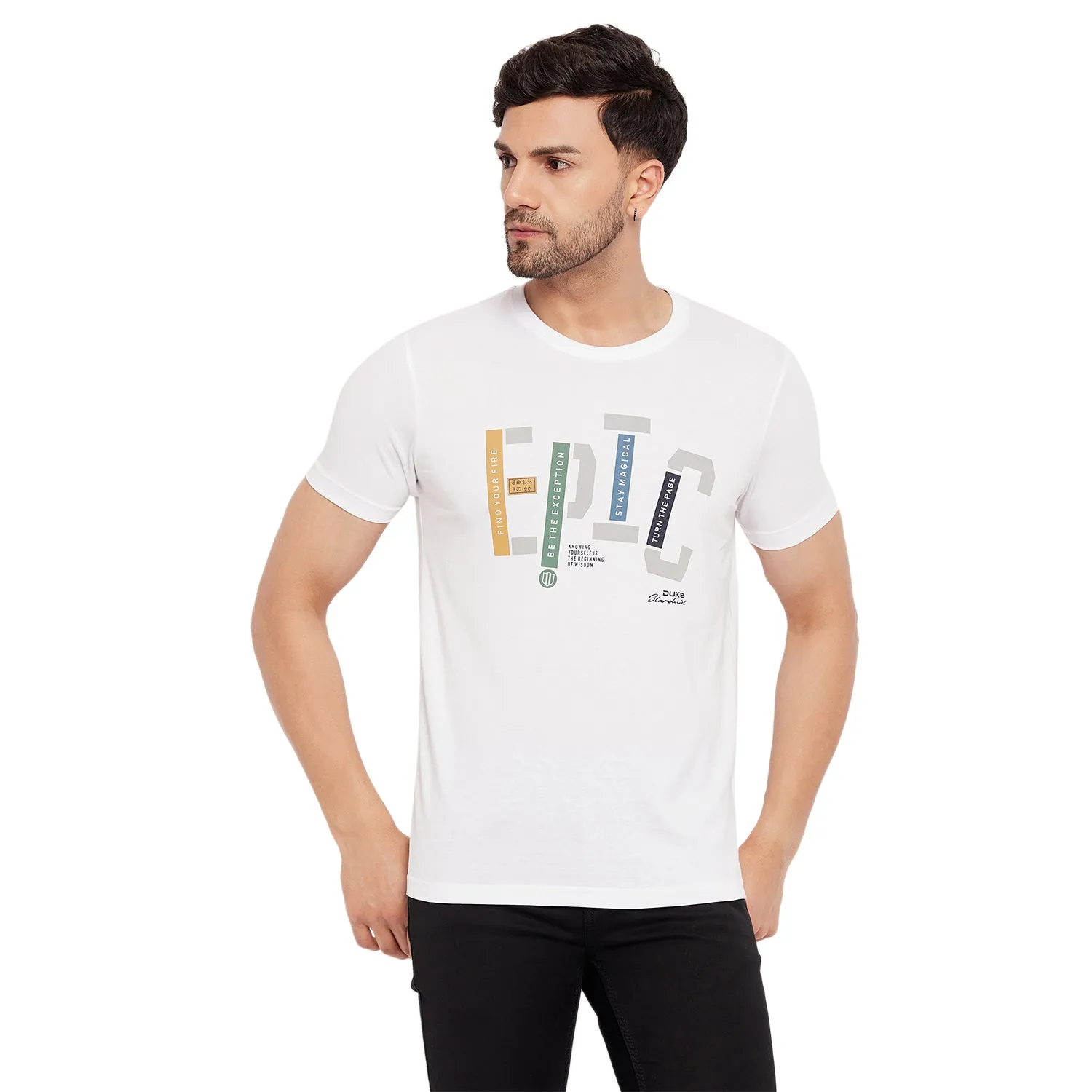 Duke Stardust Men Half Sleeve Cotton T-shirt (LF5760)