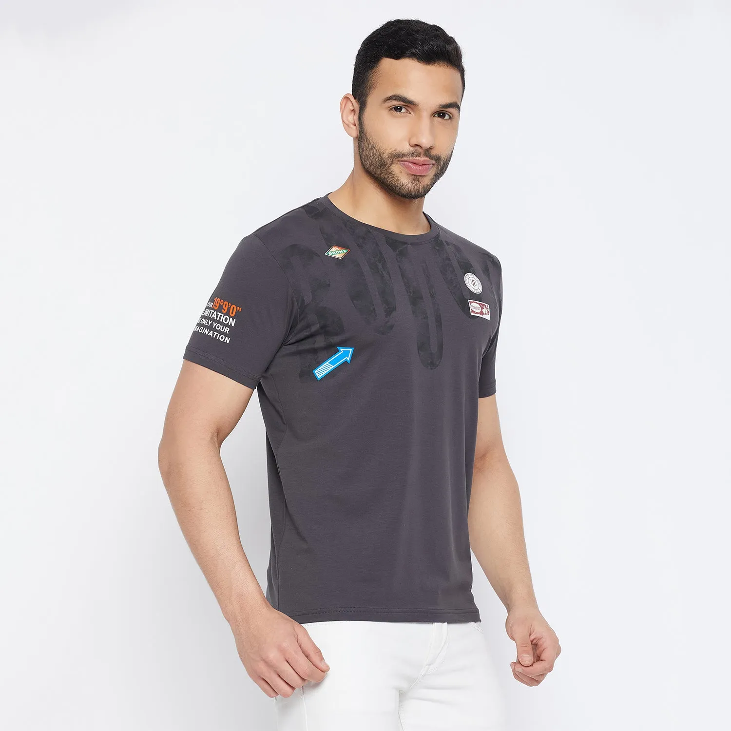 Duke Stardust Men Half Sleeve Cotton T-shirt (LF5772)