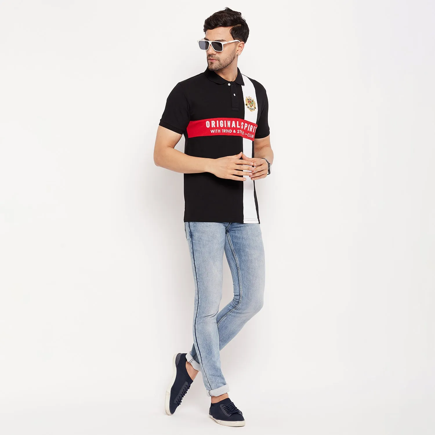 Duke Stardust Men Half Sleeve Polo Neck Cotton T-shirt (4049)