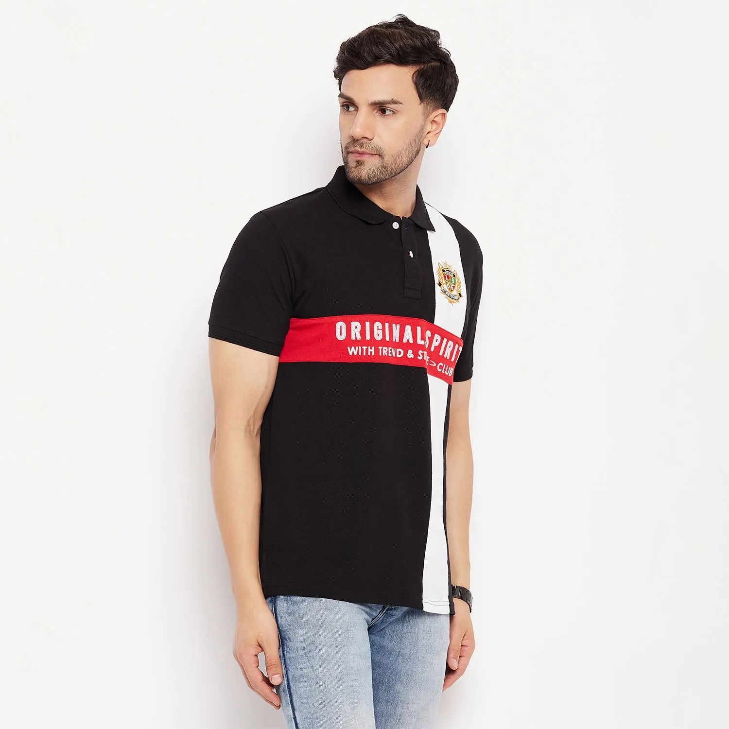 Duke Stardust Men Half Sleeve Polo Neck Cotton T-shirt (4049)