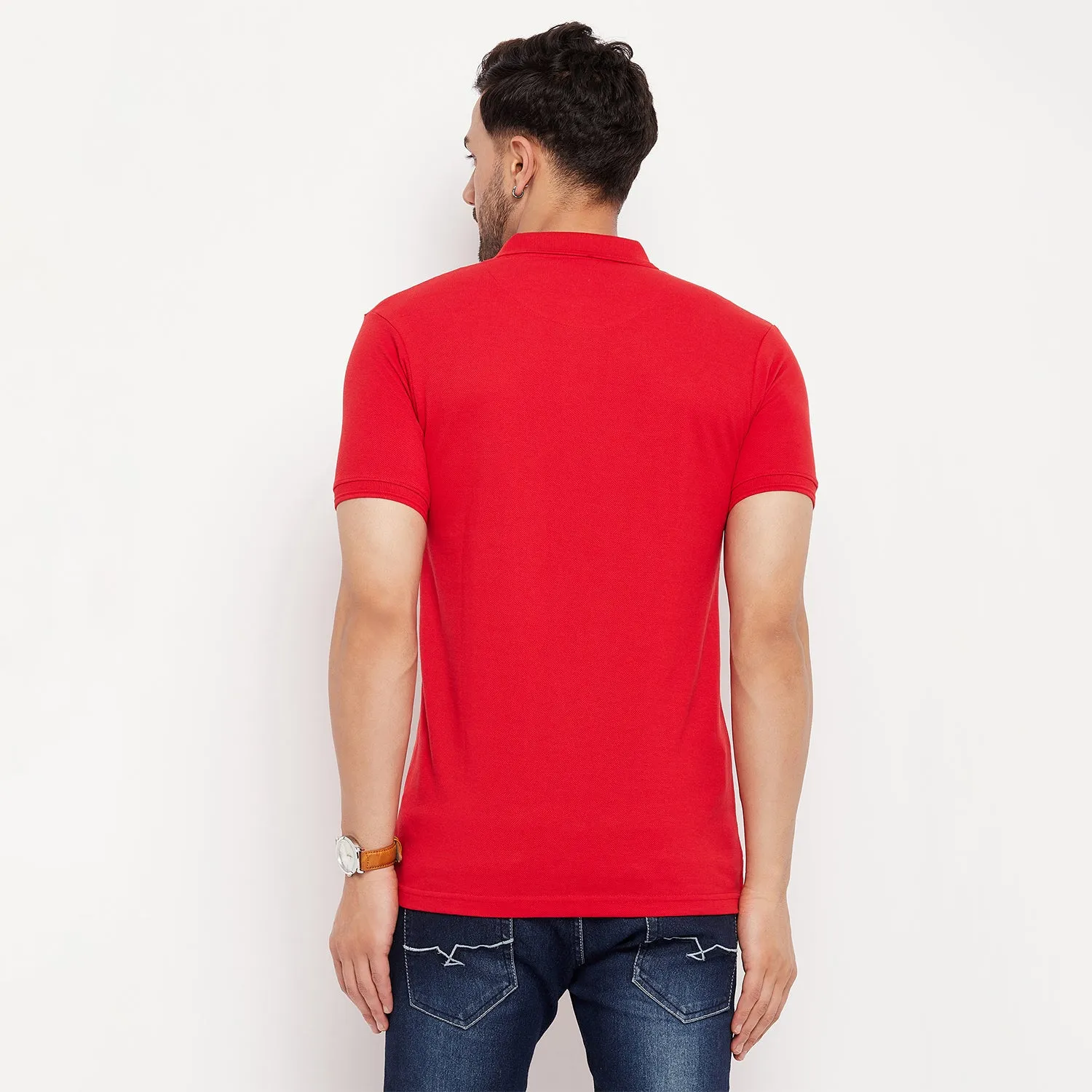 Duke Stardust Men Half Sleeve Polo Neck Cotton T-shirt (4049)