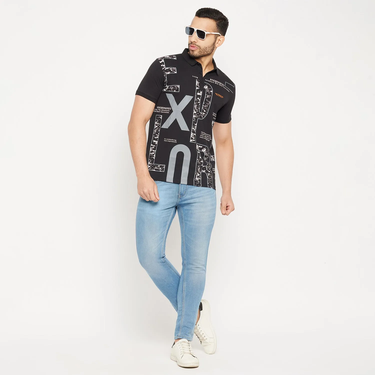 Duke Stardust Men Half Sleeve Polo Neck Cotton T-shirt (4388)