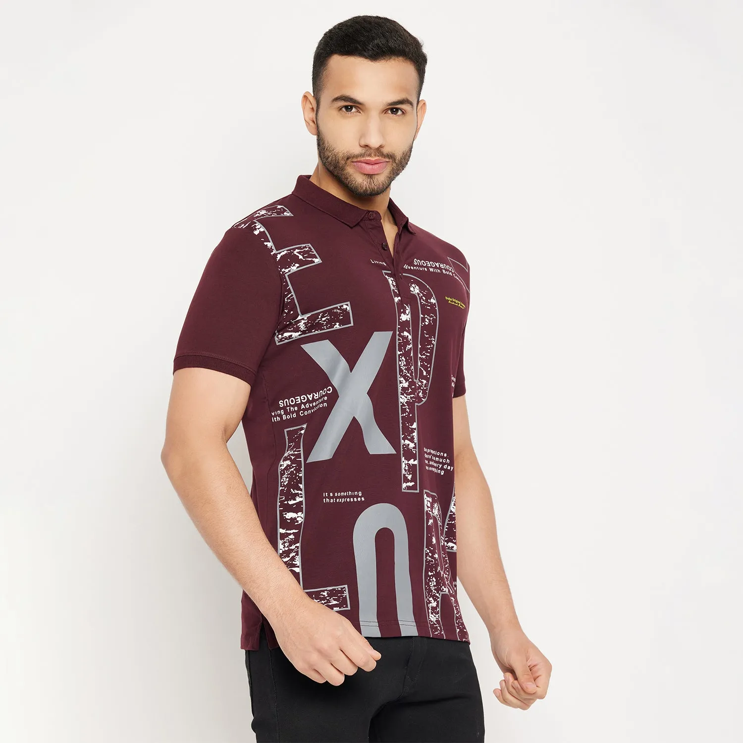 Duke Stardust Men Half Sleeve Polo Neck Cotton T-shirt (4388)
