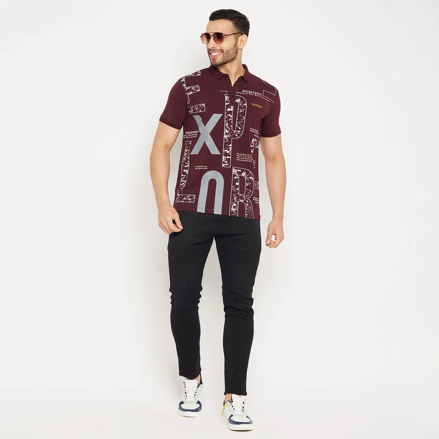 Duke Stardust Men Half Sleeve Polo Neck Cotton T-shirt (4388)