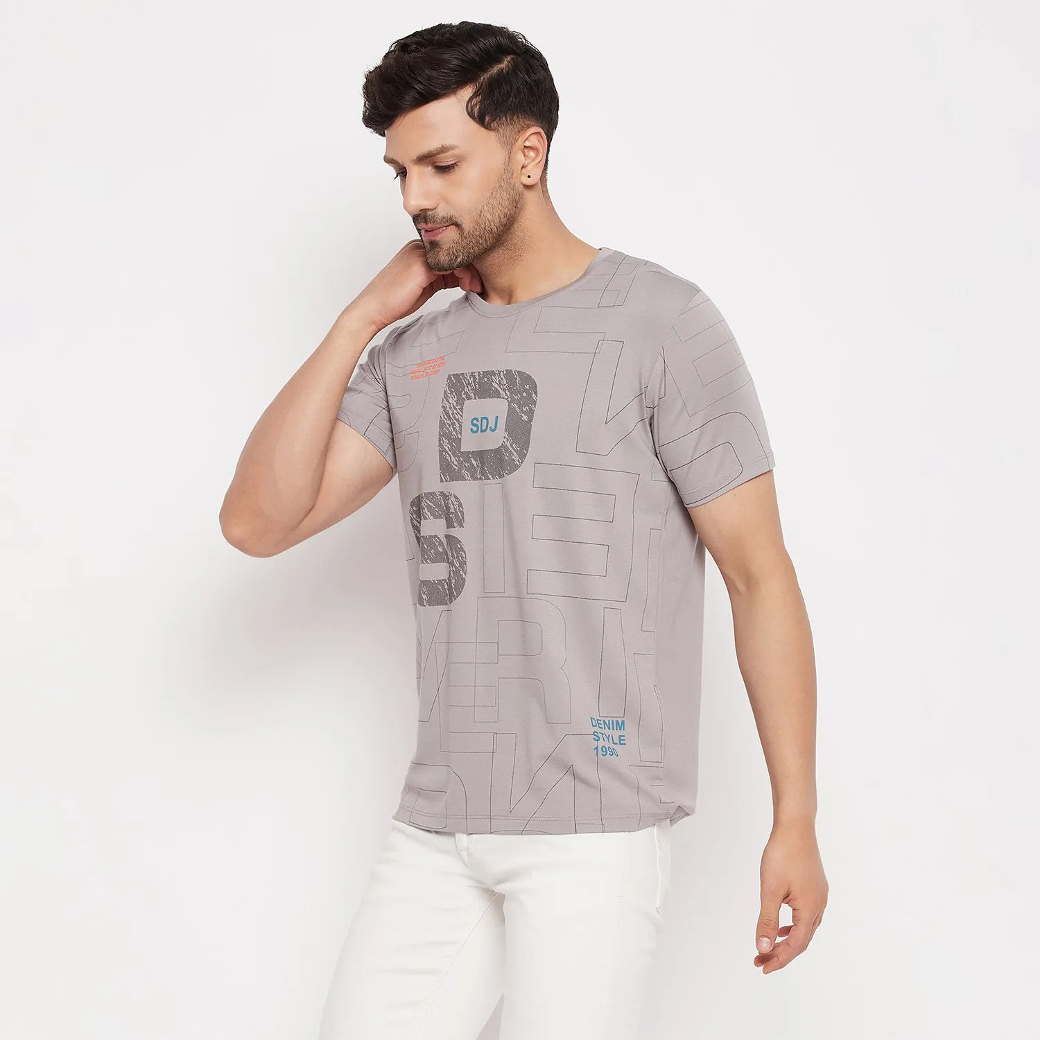 Duke Stardust Men Round Neck Half Sleeve Cotton T-shirt (LF5756)