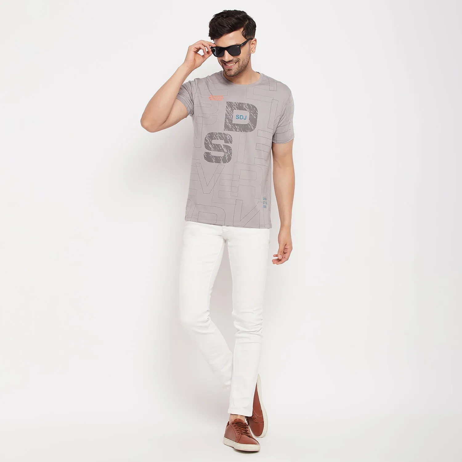 Duke Stardust Men Round Neck Half Sleeve Cotton T-shirt (LF5756)