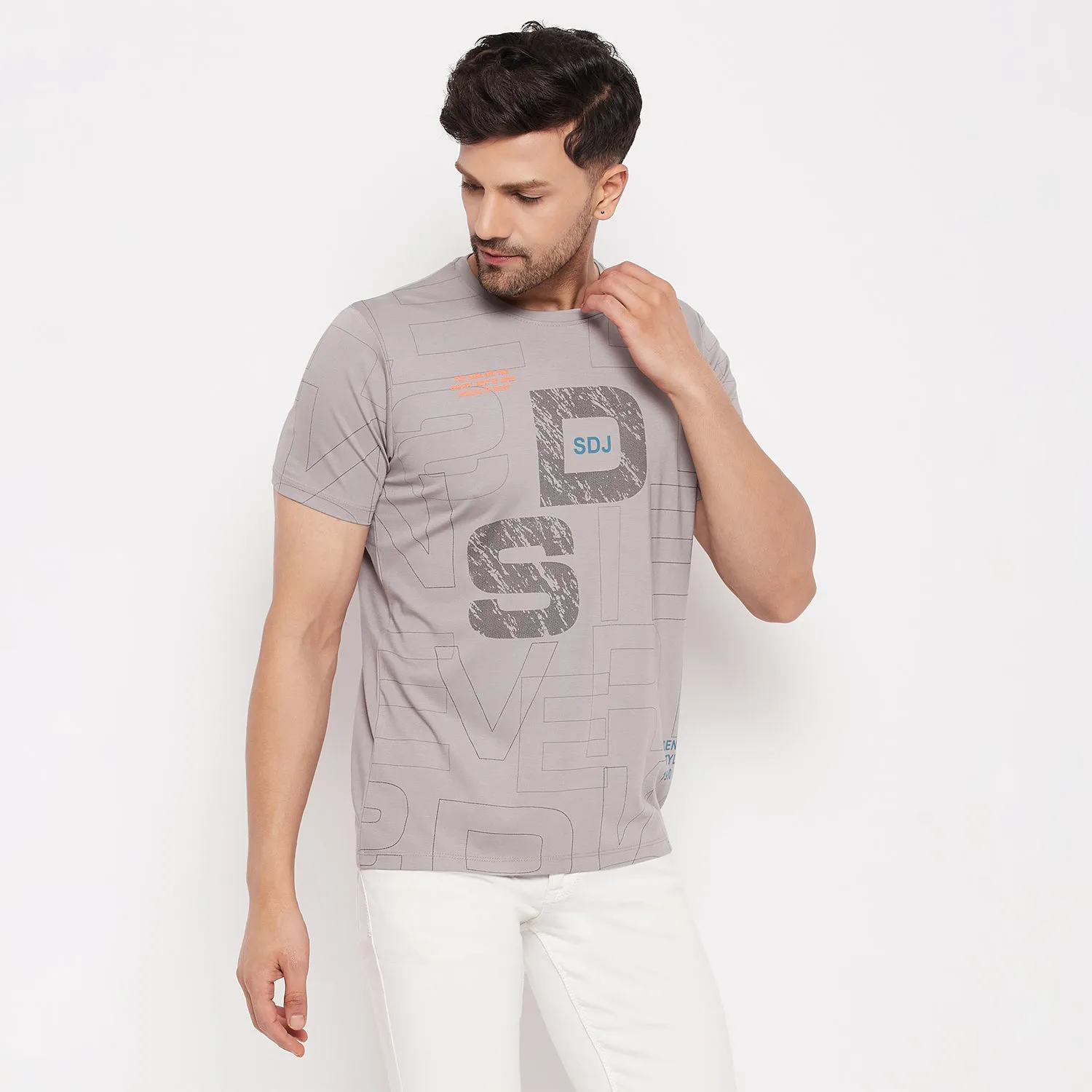 Duke Stardust Men Round Neck Half Sleeve Cotton T-shirt (LF5756)