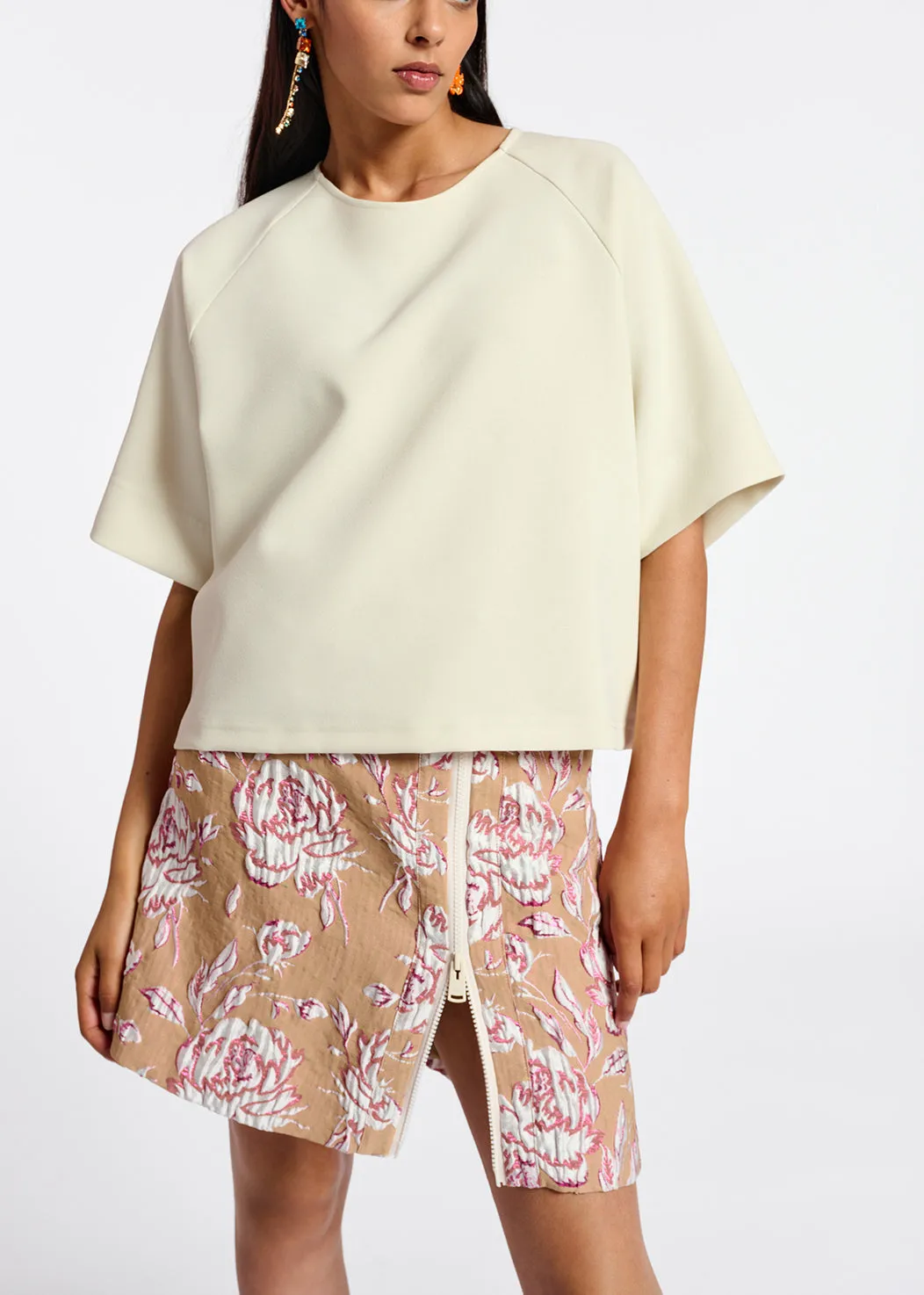 Ecru oversized top