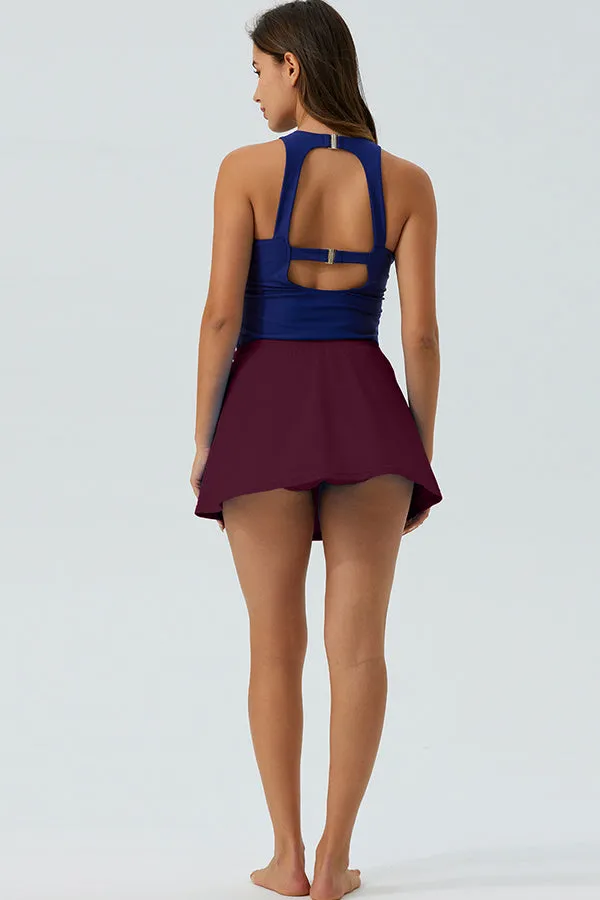 ECUPPER Skirted Bikini Bottoms with Briefs Swim Skirts