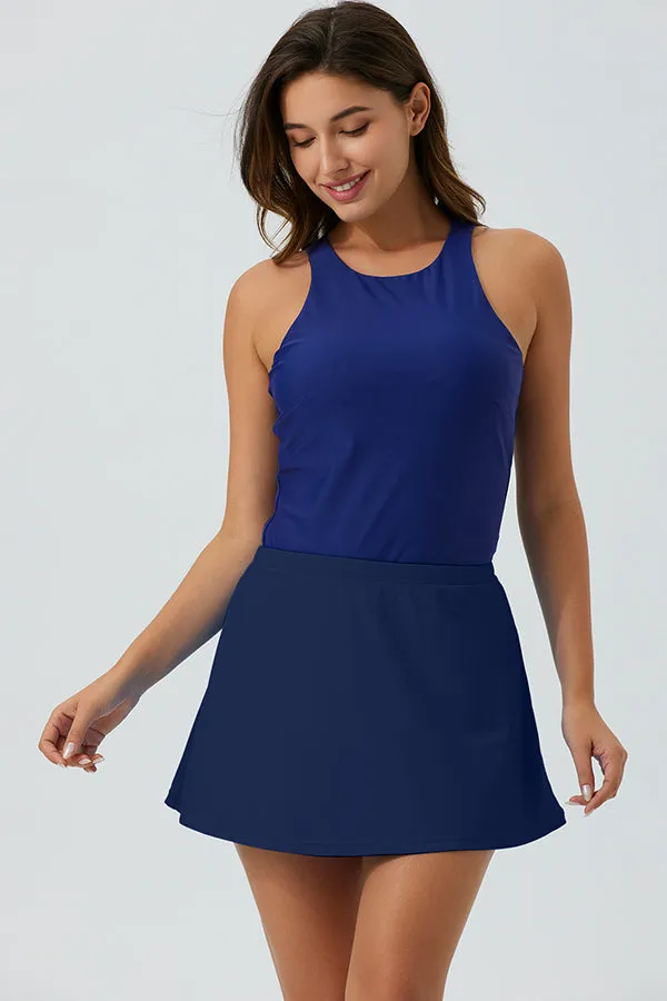 ECUPPER Skirted Bikini Bottoms with Briefs Swim Skirts