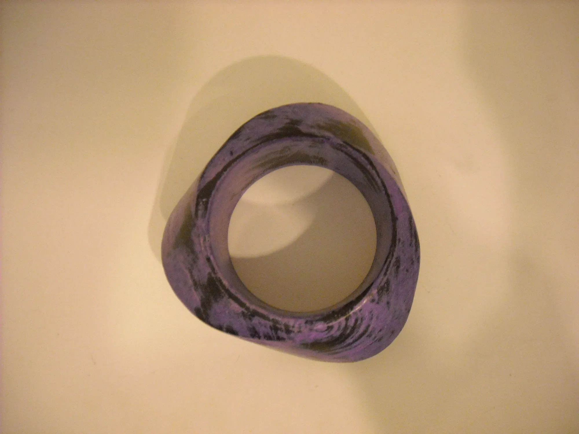 EDGY HANDCRAFTED ANGULAR WOOD PURPLE
