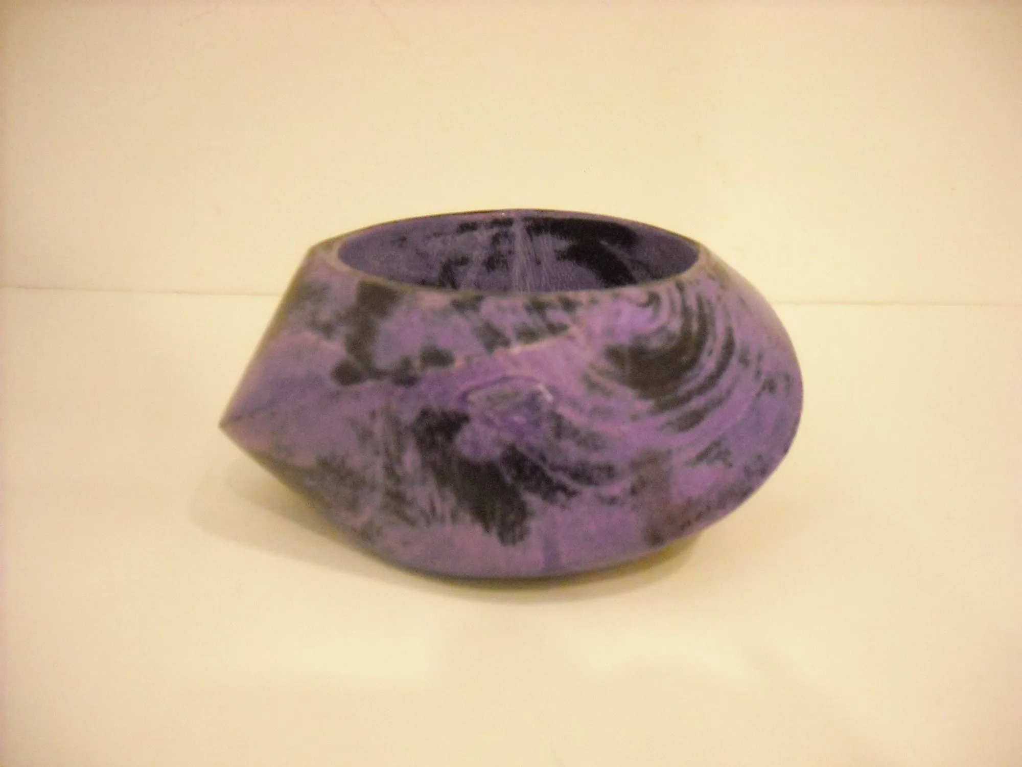EDGY HANDCRAFTED ANGULAR WOOD PURPLE