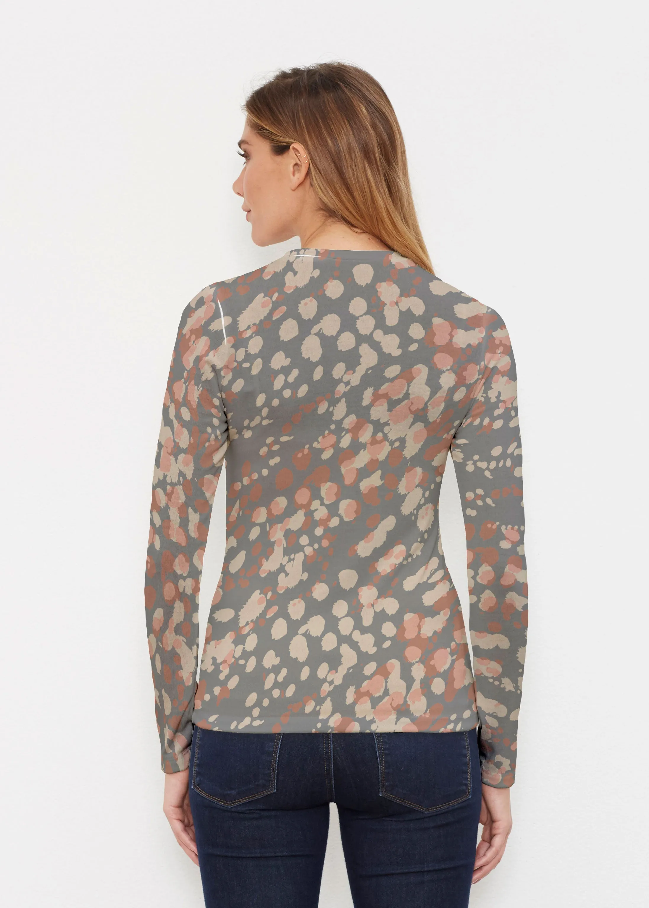 Edgy Splash (7877) ~ Butterknit Long Sleeve Crew Top