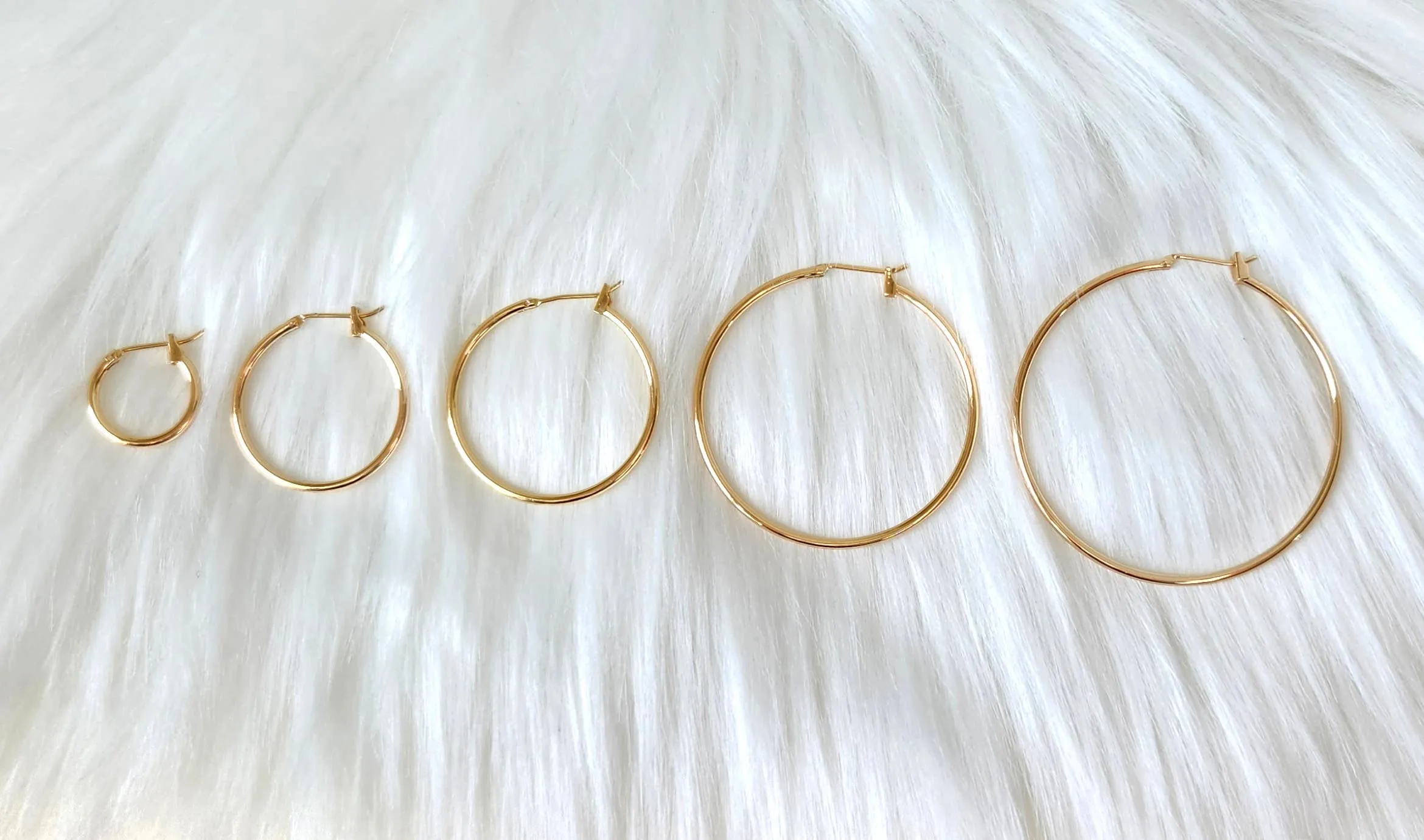 Everyday Gold Plated Hoops : 4. Medium/Large (40mm)
