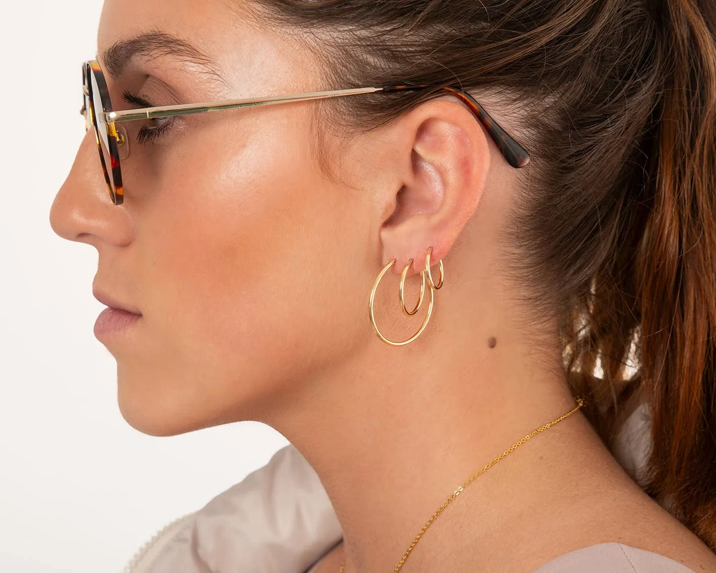 Everyday Gold Plated Hoops : 4. Medium/Large (40mm)