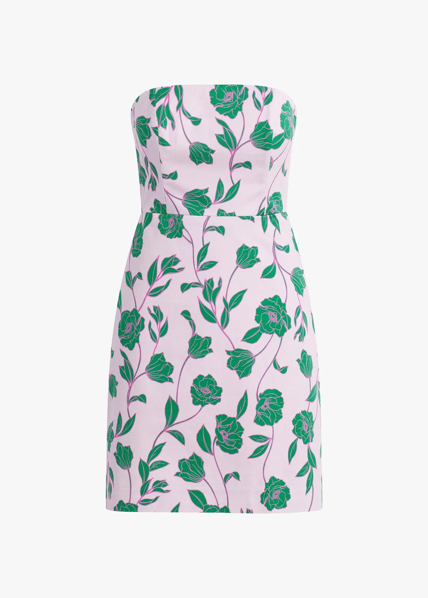 Fa4570 Wisteria Floral Strapless Dress