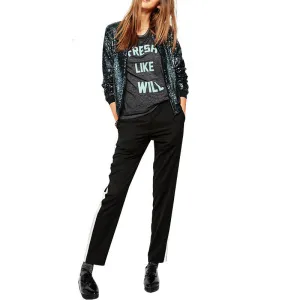 Fashion Women Blingbling sequined outwear coats casual Loose Bomber Jackets for and