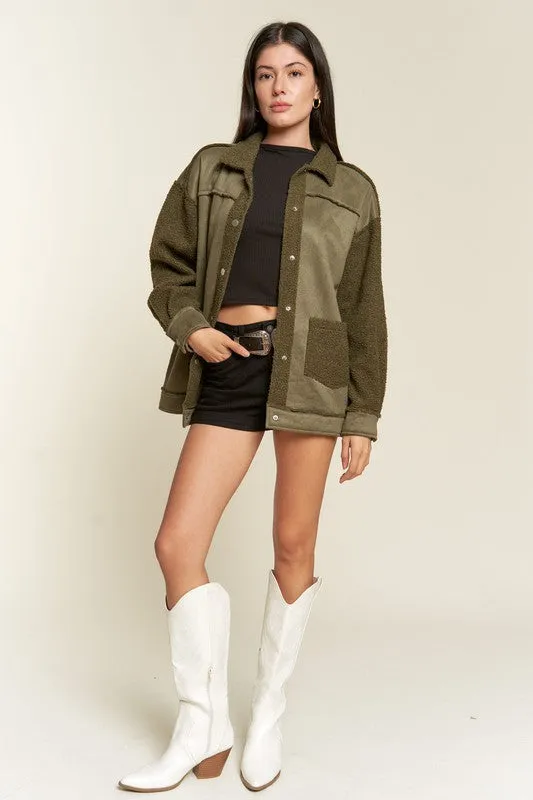 Faux fur and Suede Jacket