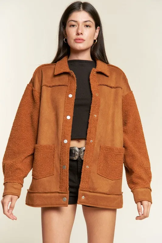Faux fur and Suede Jacket
