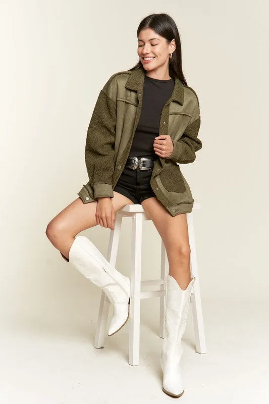 Faux fur and Suede Jacket
