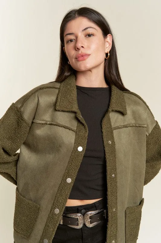 Faux fur and Suede Jacket