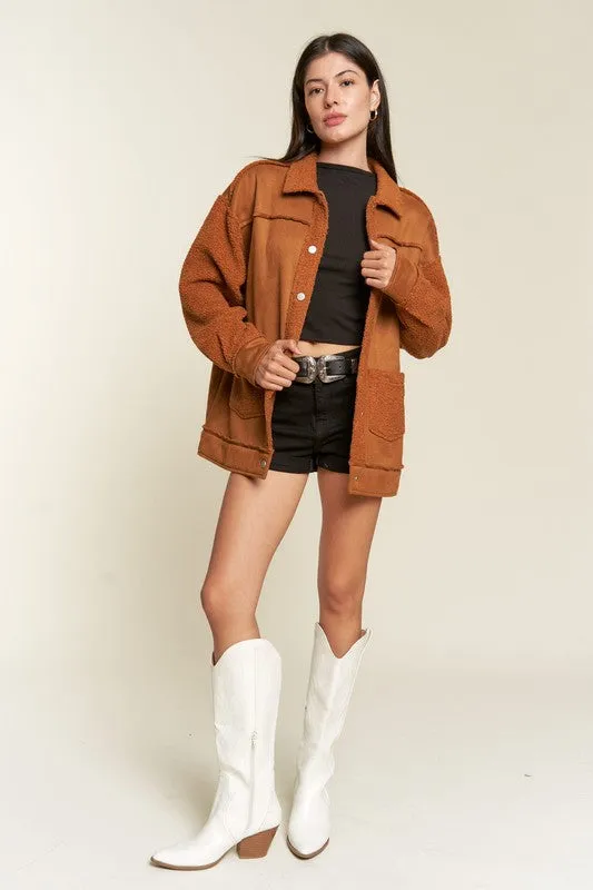 Faux fur and Suede Jacket