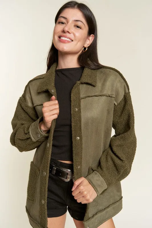 Faux fur and Suede Jacket