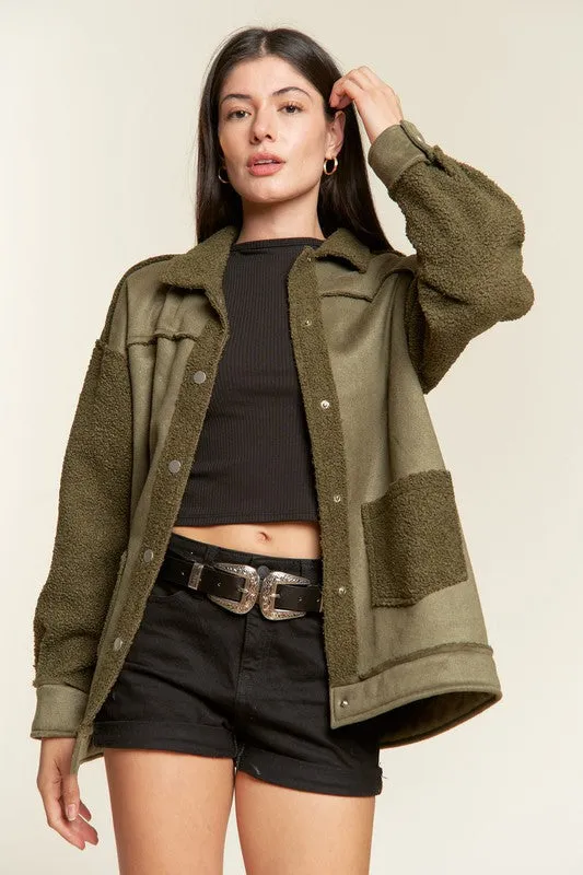 Faux fur and Suede Jacket