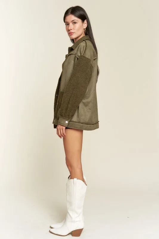 Faux fur and Suede Jacket