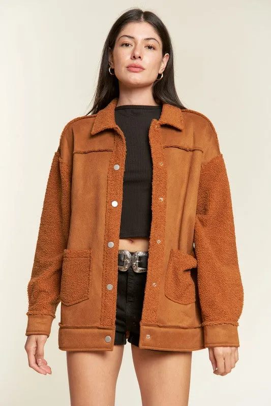 Faux fur and Suede Jacket