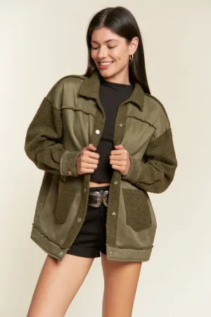 Faux fur and Suede Jacket
