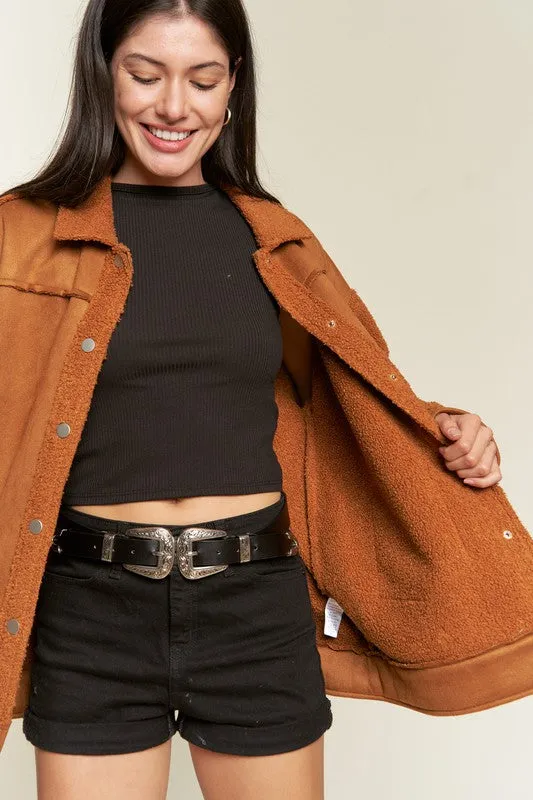 Faux fur and Suede Jacket