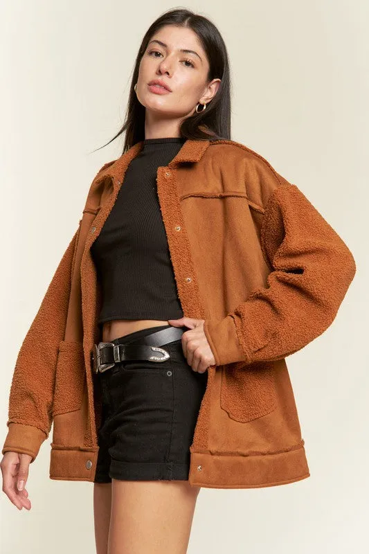 Faux fur and Suede Jacket