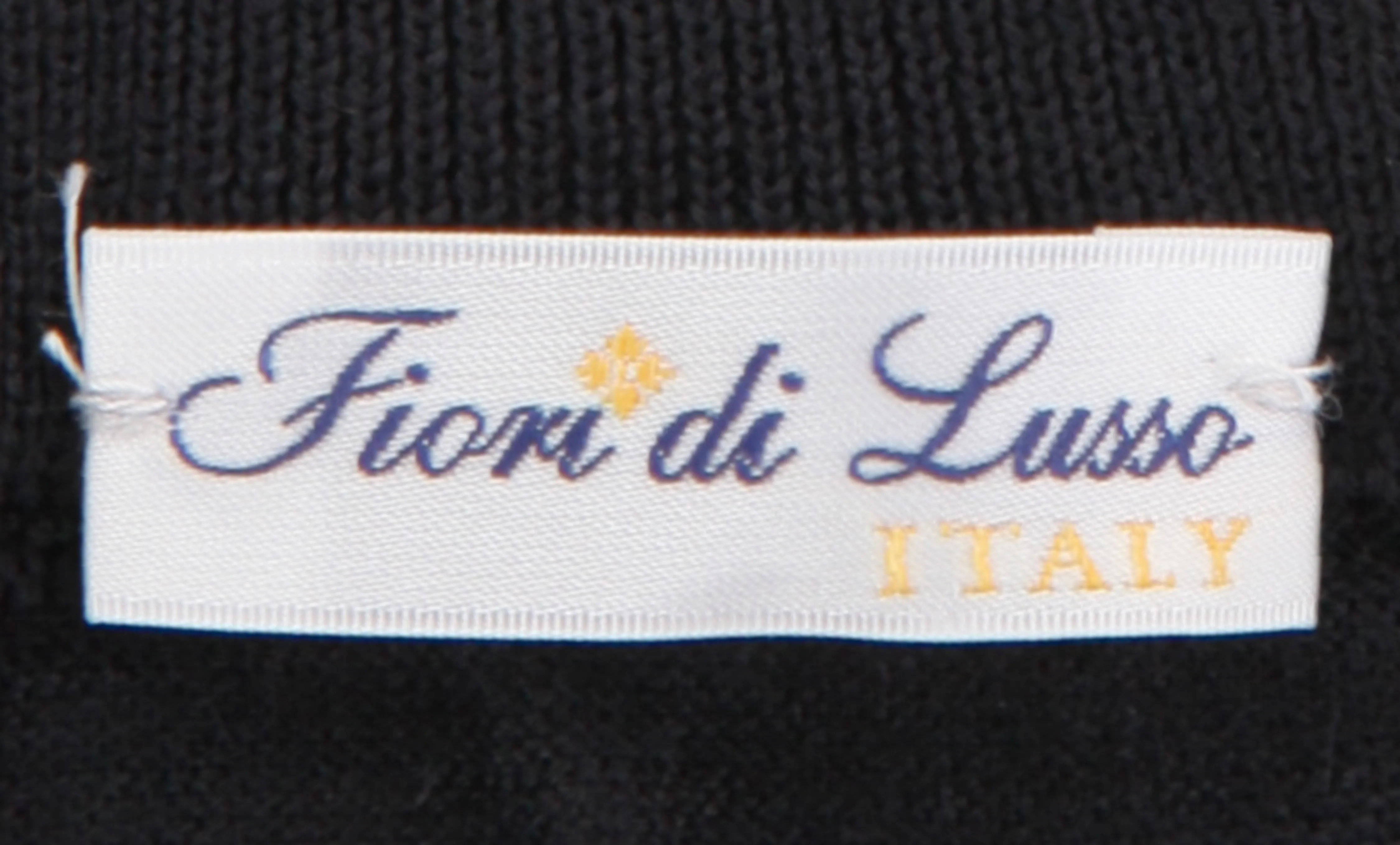 Fiori Di Lusso Black 1/4 Zip Sweater