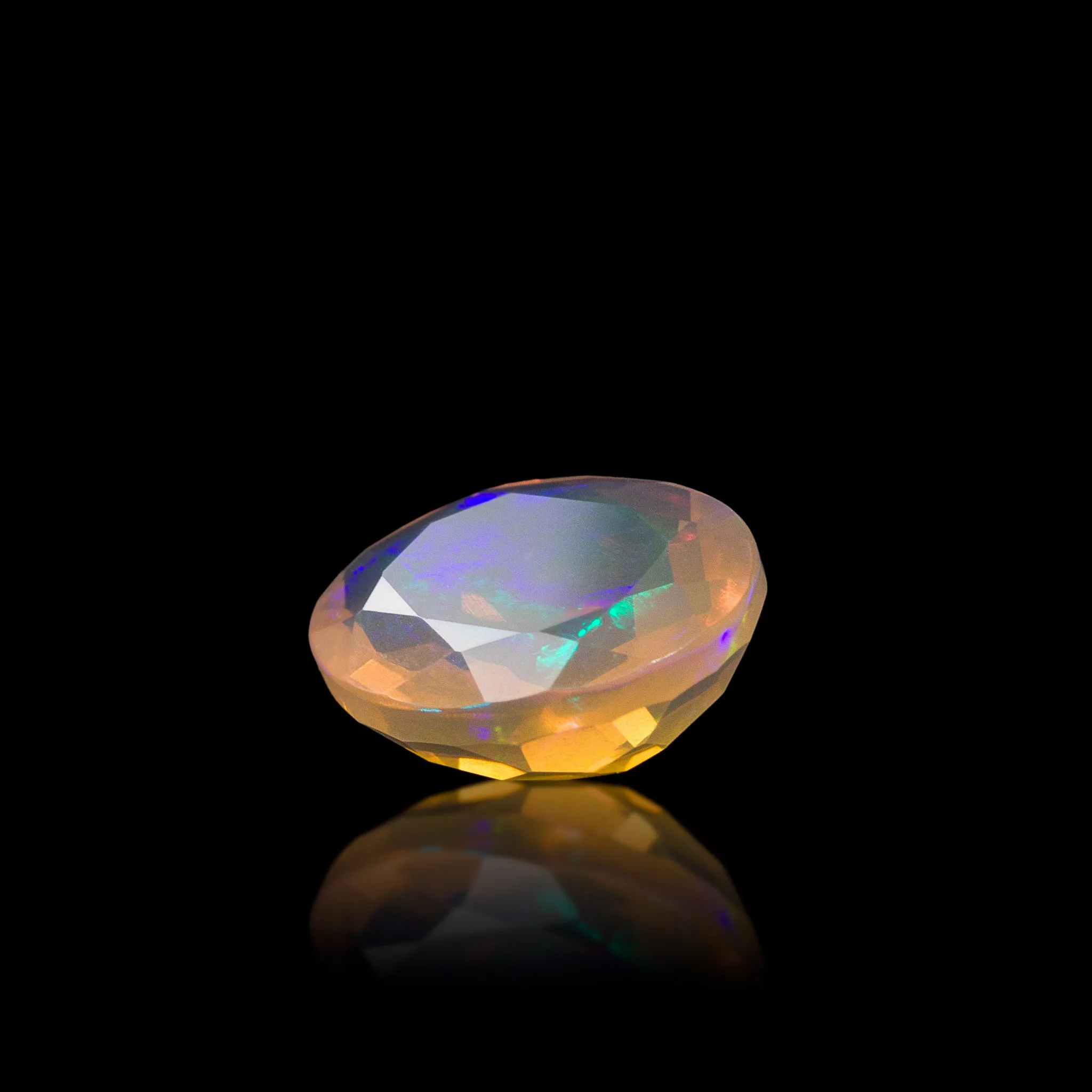 Fire Opal 2.71 Carat Faceted Gemstone - Mexico