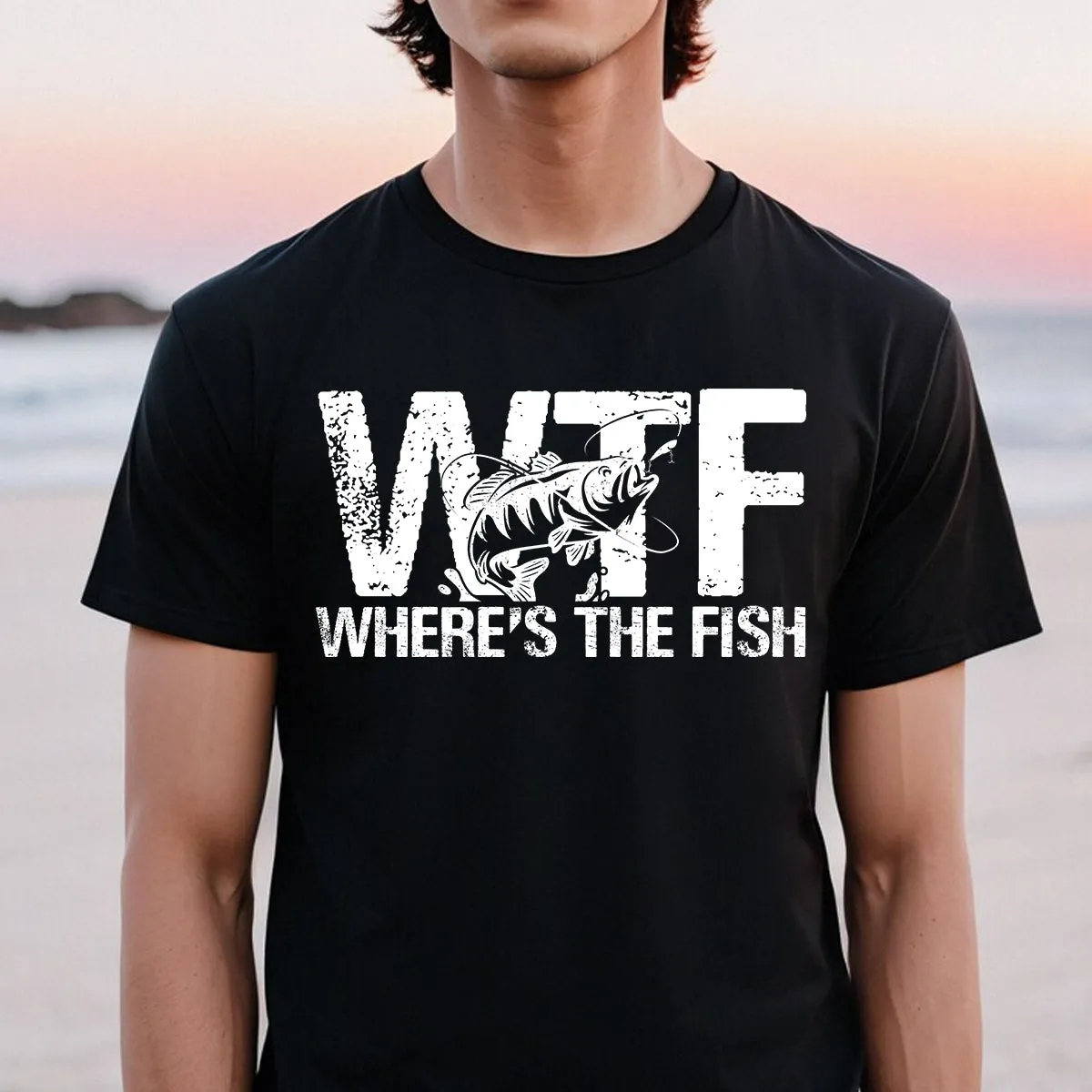 Fishing, Dad, Grandpa, Grandparents, Father's Day, Cotton, Funny T-Shirts, T-shirts For Men, Black, S