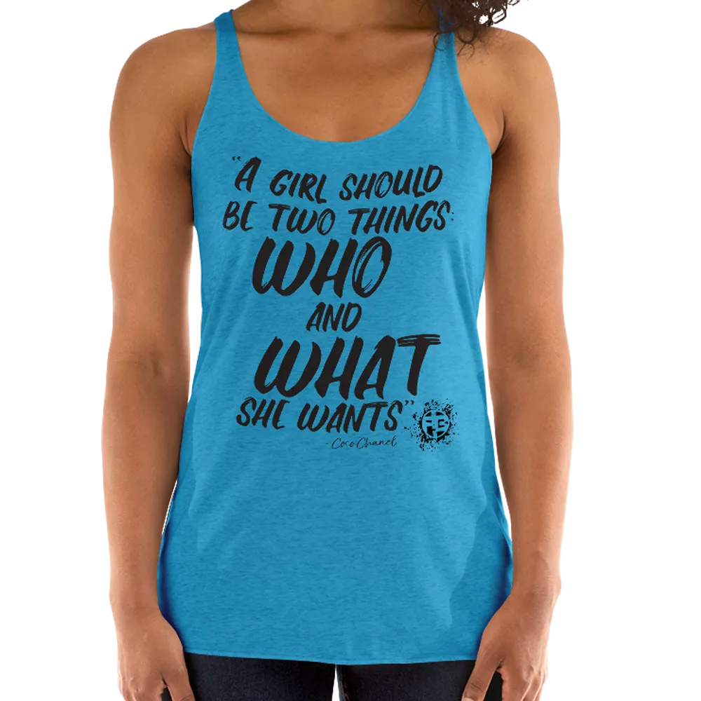 Fit Bitch - Racerback - Tri-blend - A Girl Should Be Two Things