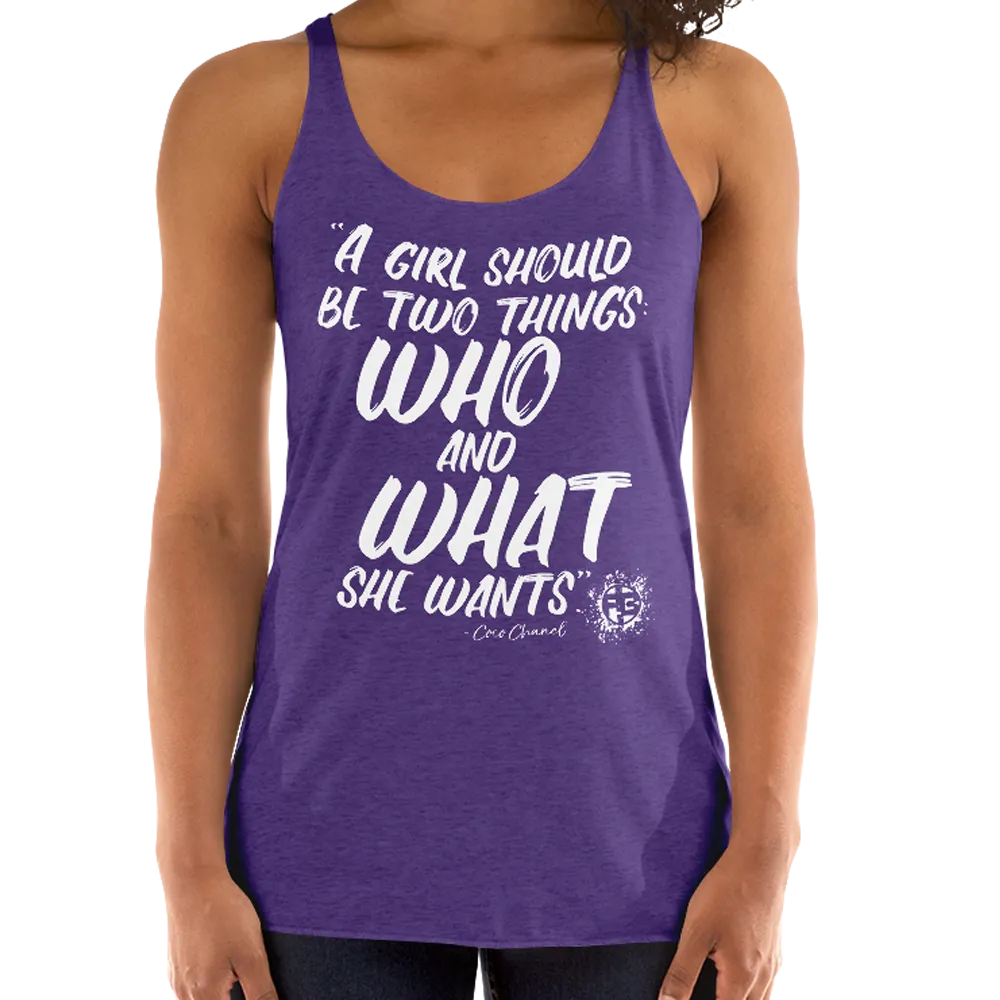 Fit Bitch - Racerback - Tri-blend - A Girl Should Be Two Things