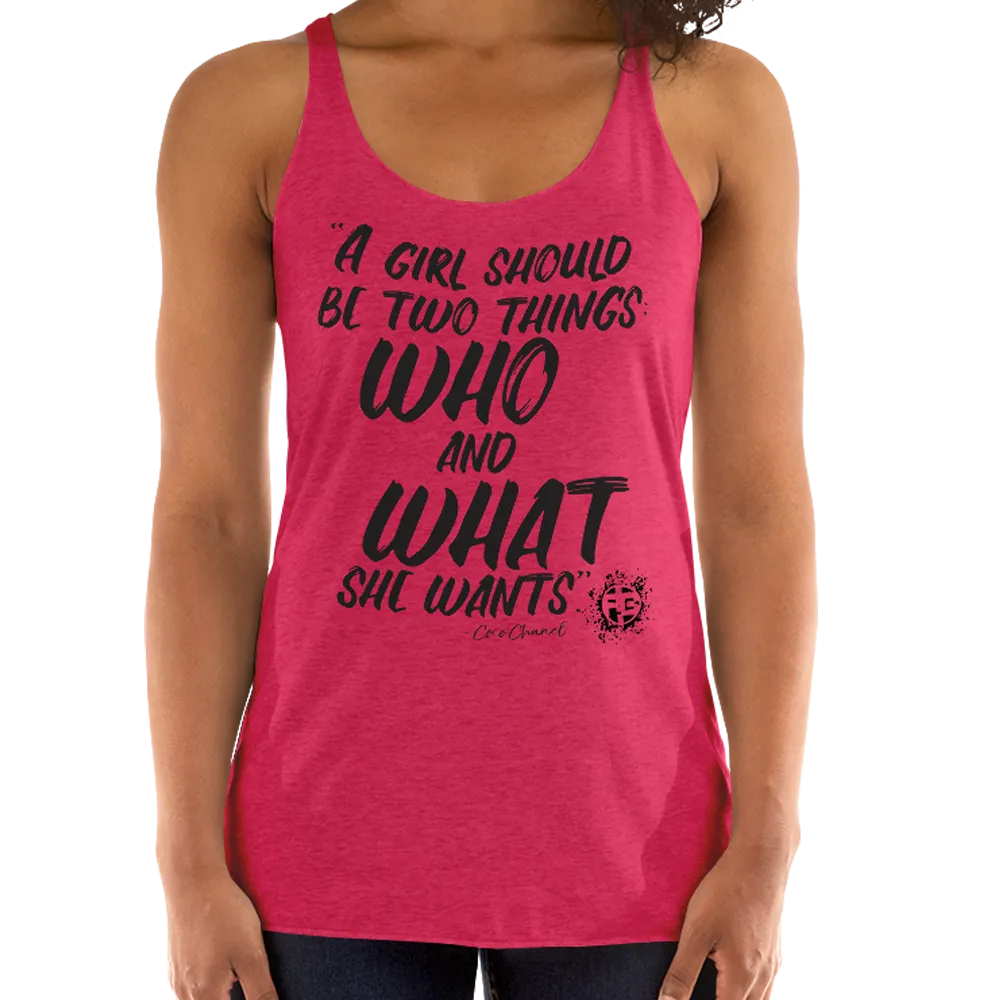 Fit Bitch - Racerback - Tri-blend - A Girl Should Be Two Things