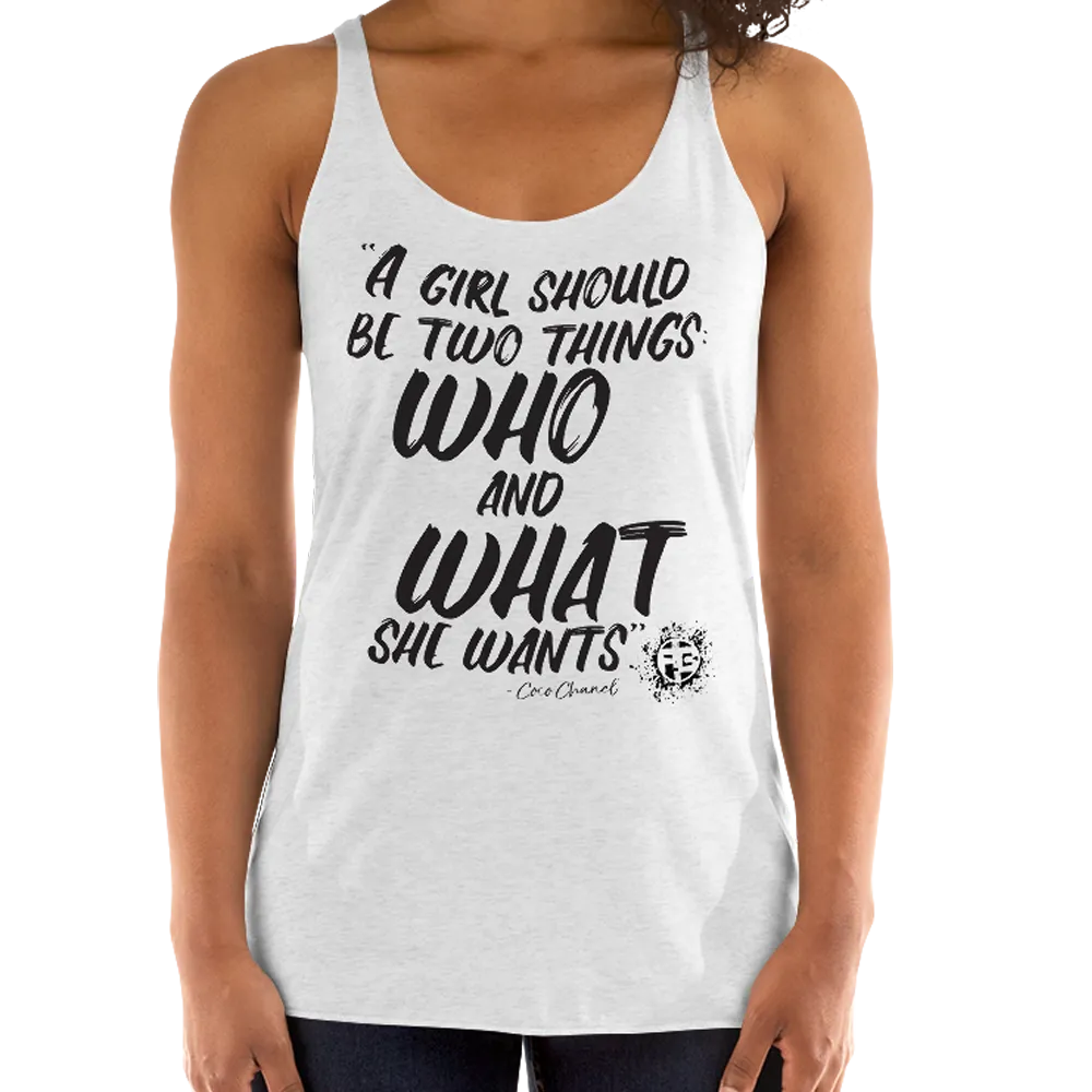 Fit Bitch - Racerback - Tri-blend - A Girl Should Be Two Things