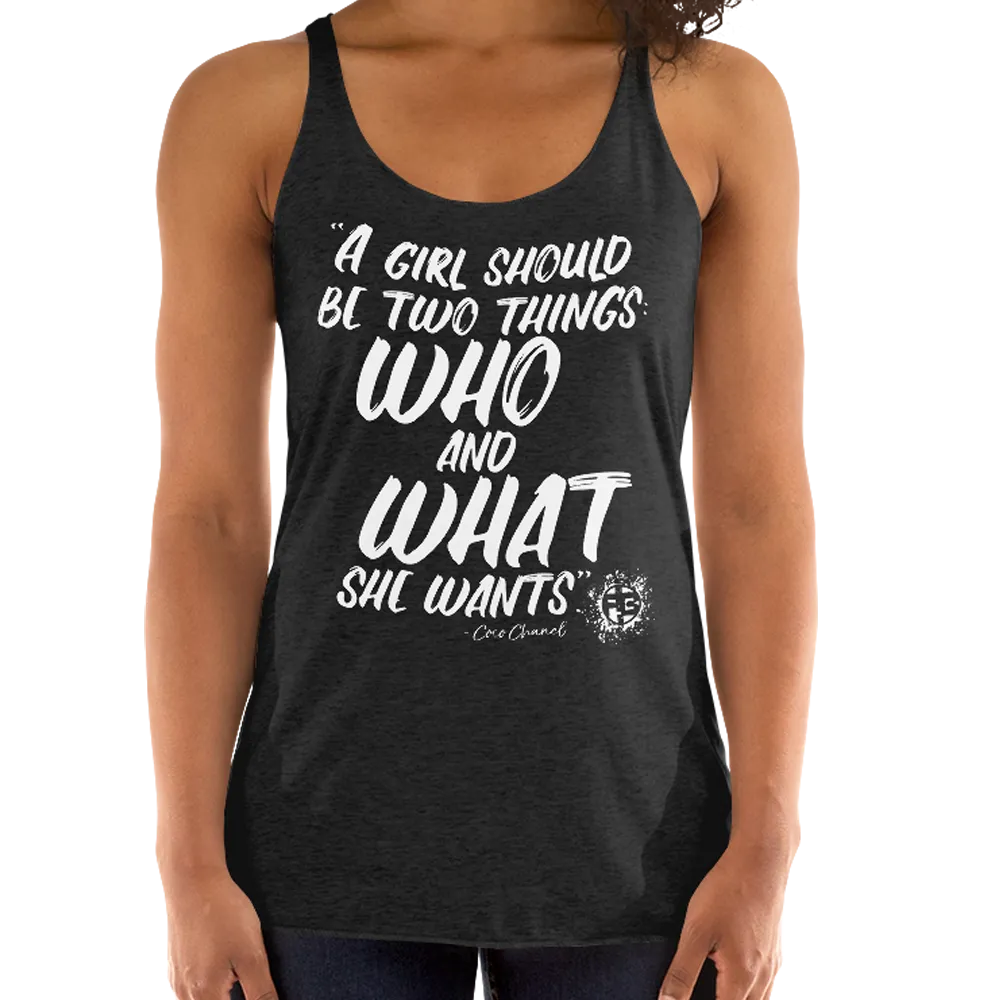 Fit Bitch - Racerback - Tri-blend - A Girl Should Be Two Things